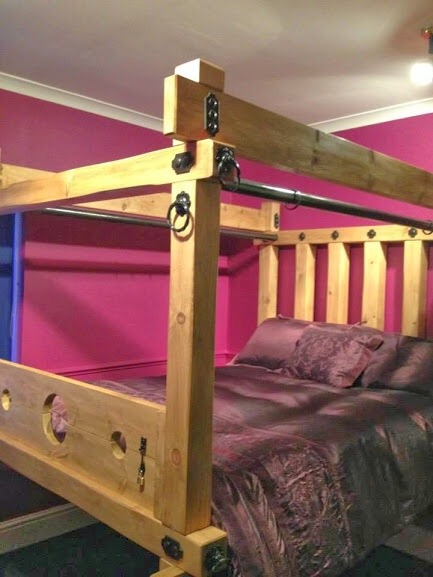 cumtoy:  daysofdecadence:  feministfuckdolltrainer:  Isn’t this just lovely?  dreamy  I think I need one of these for our ‘guest’ bedroom (:  The PERFECT BED!!!