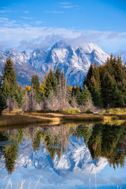 travelingcolors:  Mount Moran and Snake River