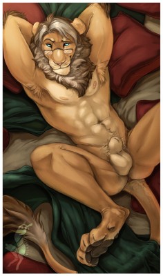 gay-furry-wolf:King of the Sheets- By TwistedHound 
