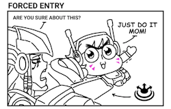 blackbookalpha:  D.Va finds a faster way to board her mech. Used my Ultimate to animate all comic panels (my hand needs to recharge) Previous Comic: MERCY’S STAFF PT. 2 