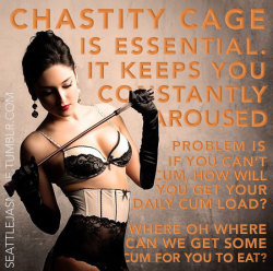 Seattlejasmine:  Http://Seattlejasmine.tumblr.com Chastity Cage Is Essential. It