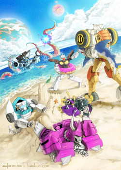 iwanita:  uniformshark:  MTMTE issue #13 the way we all hoped it would be Here is some robot happy before tomorrows robot sads (click the last one if it won’t move, it’s a progress gif)  This makes me smile :) 