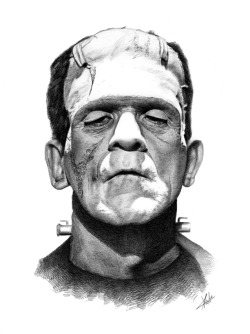 lllnomadlll:  Frankensteins Monster | A4 | Graphite on Paper Artprint available on FineArtAmerica For more of my art visit me here: Website | Shop | Facebook | Instagram | Pinterest 