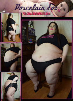 porcelainbbw: I’m looking exquisitely FAT and I’m really loving it! I’m always thinking about what I’m going to be putting in my mouth next. I tried for a hotdog stuffing but was so tired I gave up and started to undress but then I realised I