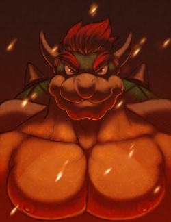 tylerthebadwolf:  thatsinfulmonster:  thatdamnmonster:  everyone’s favourite hot spicy bara daddy. he’s too hot and i’m trash.  let’s reblog this here too because bara so hot u fry an egg.   I’m not comfortable finding Koopa sexually attractive.