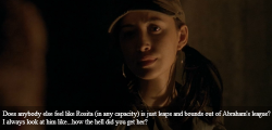 twdamc-confessions:  “Does anybody else feel like Rosita (in any capacity) is just leaps and bounds out of Abraham’s league? I always look at him like…how the hell did you get her?” 