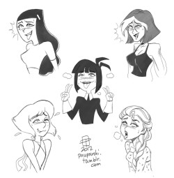 pinupsushi: I thought I would officially end the ahegao face challenge by doing a handful of requests of characters I don’t typically draw. So let’s end this thing with a “gang” bang.  Thank for doing the Rogue for me, Pinupsushi!!XD