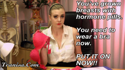 mtftransformation:  Are you wearing your bra?  REBLOG IF YOU WANT TO BE FEMINIZED MTF TRANSFORMATION HERE ON TUMBLR FOR THE BEST MALE TO FEMALE TRANSFORMATION FETISH FILMS VISIT OUR MAIN SHOP HERE OUR CLIPS 4 SALE STORE ALSO HAS OUR FULL RANGE OF TRANNY,