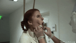 thewhiteward:  Open wide and say Aaaah! TheWhiteWard.com -   Patient 005 - Straitjacket Spanking and Masturbation  