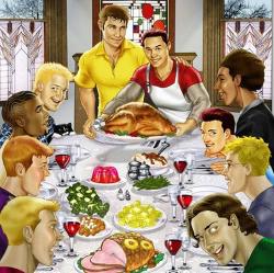 gay-erotic-art:  men-in-art:  Joe Phillips   And  now it’s time to celebrate the holidays with g, r, , x and xxx rated erotic  art. From the pretty, to the pretty funny, to the pretty sexual, to the pretty pornographic. Happy  Holidays from Gay Erotic