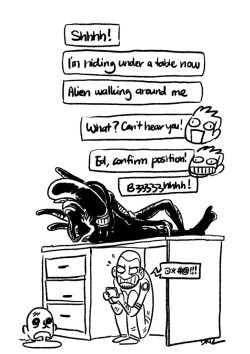 tohdaryl:  so Ed finished Alien: Isolation and here’s where I interrupted him and led him to his doom. 