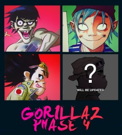 highimpactsexyninja:ALRIGHT MOTHERFUCKERS THE GORILLAZ ARE BACK!!!!!! A new album has officially been announced along with new character designs for the crew (Russel excluded for now) 