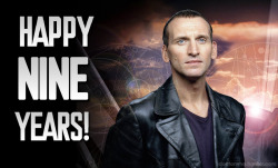 doctorwho:  It’s been nine years since Doctor Who returned to television with Christopher Eccleston as the Ninth Doctor &amp; Billie Piper as Rose Tyler, and we think that’s a great reason to celebrate. Happy nine years!  