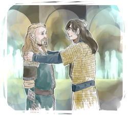 kaciart:  Fili is devastated when Kili arrives into the Hall of Waiting not long after he gets there. &lsquo;Remember what mother said? 'Listen to Fili, Kili - Dont do anything he wouldnt” 'I SAID RUN&rsquo; 'I did! I ran up the stairs!&rsquo; Fili