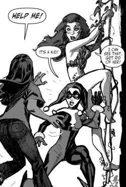 thefingerfuckingfemalefury:  raventhefox:jules616:Harley and Ivy to the rescue.Batman: Black and White #3.Harley and Ivy are so about protecting other women and I am 100% here for that   That dude is never going to be seen again…