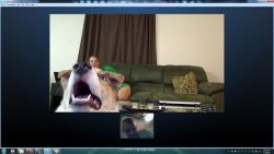 epic-humor:  cute-overload:  I was deployed in mid-2011. This was my dog’s very first reaction upon seeing me over Skype.  see more  see this is the kind of dog i want. one who is just as excited to see nick at the end of the day or on skype