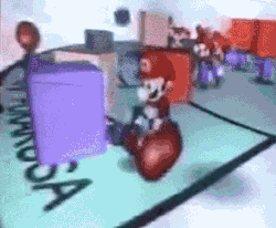 thenightingalefloor: suppermariobroth: Mario rolls another Mario into a bottomless pit in the Super Mario 128 tech demo shown at Space World in 2000.   Mario disposing of those who are unworthy 
