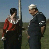 alwaysbeenstocky:  Olive Oyl going down on Bluto… 