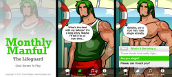 mysinfulsanctuary:  Monthly Manful: The LifeguardMonthly Manful: The Lifeguard Price: USDű.99Buy Now at Studio Rai29Desperate to find the hot endings? Get the Top Secret Walkthrough Guide Manful: The Lifeguard ebook. Hot daddy Xerude is workin’ part-time
