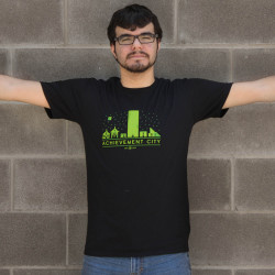 Tinadayton:  Tasia-Reader:  Ray Modelling The New Achievement City Shirt.  Nerd 