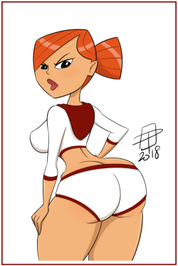 callmepo: Warm-up doodle. Forgotten waifus: The P.E. teacher from Robotboy.  She was seriously thicc.  KO-FI / TWITTER  &lt; |D’‘‘‘