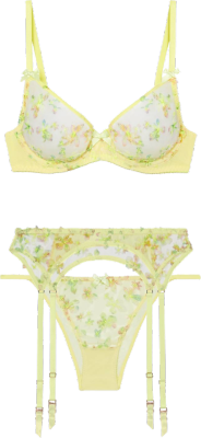 transparent-lingerie:  savage x fenty bra (£56), garter belt (£39) and panties (£30) 