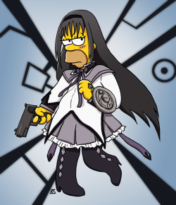 kenneththinks:  Homura Simpson by GlamourKat  enough tumblr for today