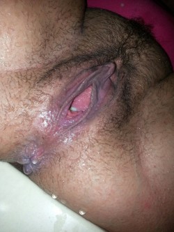 wreckedhole83:  That’s my gape! Hope to find someone to share my love of this one day….  I love your big gaping loose cunt - and I really like how hairy your pussy looks like it could get - I think you should let the forrest grow.