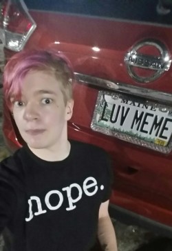 autisticsouda:  i chased this car driven by an old lady across two parking lots with my friend for this selfie  