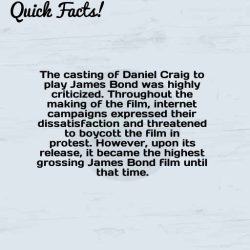 dailycoolfacts:  Quick Fact: The casting of Daniel Craig to play James Bond was… | For more info about this fact visit: http://bit.ly/2RhEGJ4