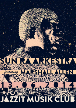 kamutao:commissioned poster for a sun ra arkestra concert 