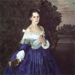Konstantin Somov (Saint Petersburg 1869 - Paris 1939); Lady in blue, c. 1900; oil on canvas; Tretyakov Gallery, Moscow