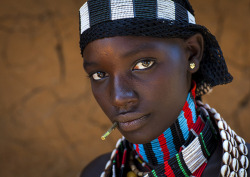 Hamer woman in Turmi, Omo valley, Ethiopia by Eric Lafforgue