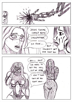 Kate Five vs Symbiote comic Page 201 by cyberkitten01 Kimberley doesn&rsquo;t seem impressed..