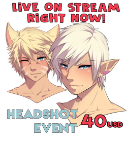 I’m making a headshot comissions event on live right now! Join me if you want a comission! =)https://picarto.tv/JustSyl