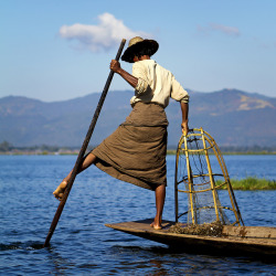 quietbystander:  Fishing at Inle lake - Myanmar by Steven Goethals  