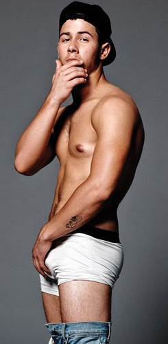 famousmeat:  Nick Jonas grabs his underwear bulge for Flaunt Magazine