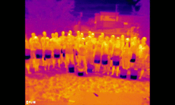 maryyisrad:davediddlystrider: sixpenceee:  Thermal recording of the ALS ice bucket challenge (source)  this looks like people dumping buckets of black magic clothes onto their bodies   woah