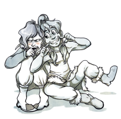 kitbits: Another AAC commission, an inked/shaded Korra/Tahno pic! In my opinion there’s nothing better about a ship involving two total brats like these guys than one of them constantly annoying the other. Looks like Tahno’s being a sore loser about
