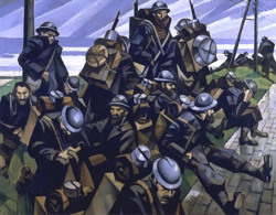 Christopher Richard Wynne Nevinson (1889 - 1946), French troops resting