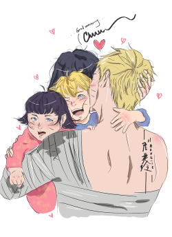 mang-ie:  The usual mornings at the Uzumaki’s: Lots of hugs and kissesI’m trash.  I need more Sunshine family scenes in Boruto Plssss. ;-;