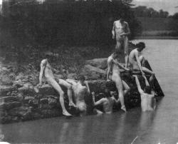 artist-eakins:  Study for The Swimming Hole, 1884, Thomas Eakins https://www.wikiart.org/en/thomas-eakins/study-for-the-swimming-hole-1884 