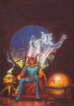 marvel1980s:  1979 - Anatomy of a cover - Doctor Strange Master of Mystical Arts Trade Paperback, cover by Bob Larkin 