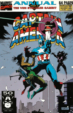 Captain America Annual No. 10 (Marvel Comics, 1991). Cover art by Mike Mignola.From a comic shop in New York.