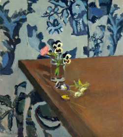 confront:  Henri Matisse, Pansies on a Table, c. 1903 via shoegayspainter 