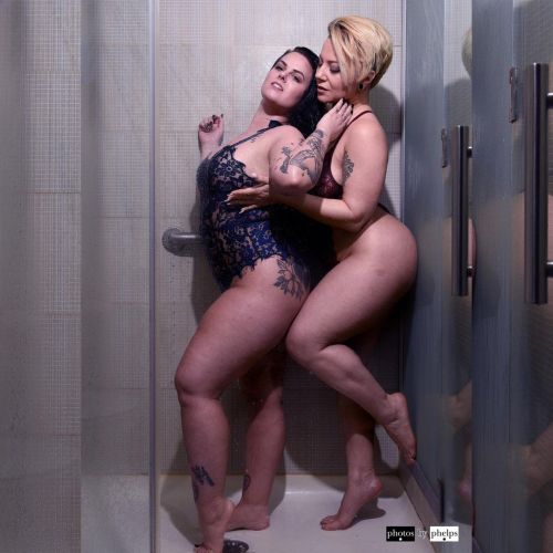 Save the environment by saving water.. shower together ;-)  yep this has nothing to do with photographing two tattooed models and making thirst imagery -blink- #photosbyphelps #thick#thickthighssavelives #showershoot #lingerie #nikon #sigmalens   Photos