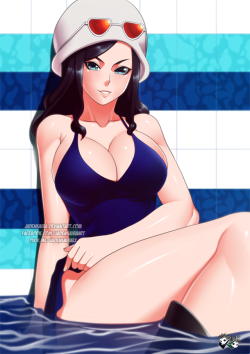 jadenkaiba:   I’ve been waiting for you~!“Nico Robin from One Piece need to relax and waiting for a special someone.    ENJOY :) ————————————————————————————————- Hai sai !! Jaden Kaiba