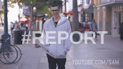 gracehelbl0g:  This is Sam Pepper. If you don’t know who he is, Sam is a successful YouTube prankster with over 2 million subscribers. He recently uploaded a video titled “Fake Hand Ass Pink Prank&ldquo; where he pinched unsuspecting girls’ butts