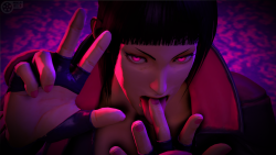 mklr-sfm:   Juri Han  1080p DownloadMEGA   720p StreamGfycatWebmshare    This one was inspired by a scene from Kangoku Senkan 2, although   I’m more of a Karin kind of guy, Karin’s model wasn’t available at the time I animated this. Besides, Juri’s