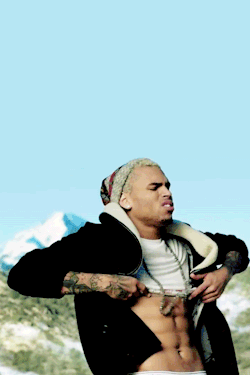 Chris Brown in the adequately named music video &ldquo;Strip&rdquo; 